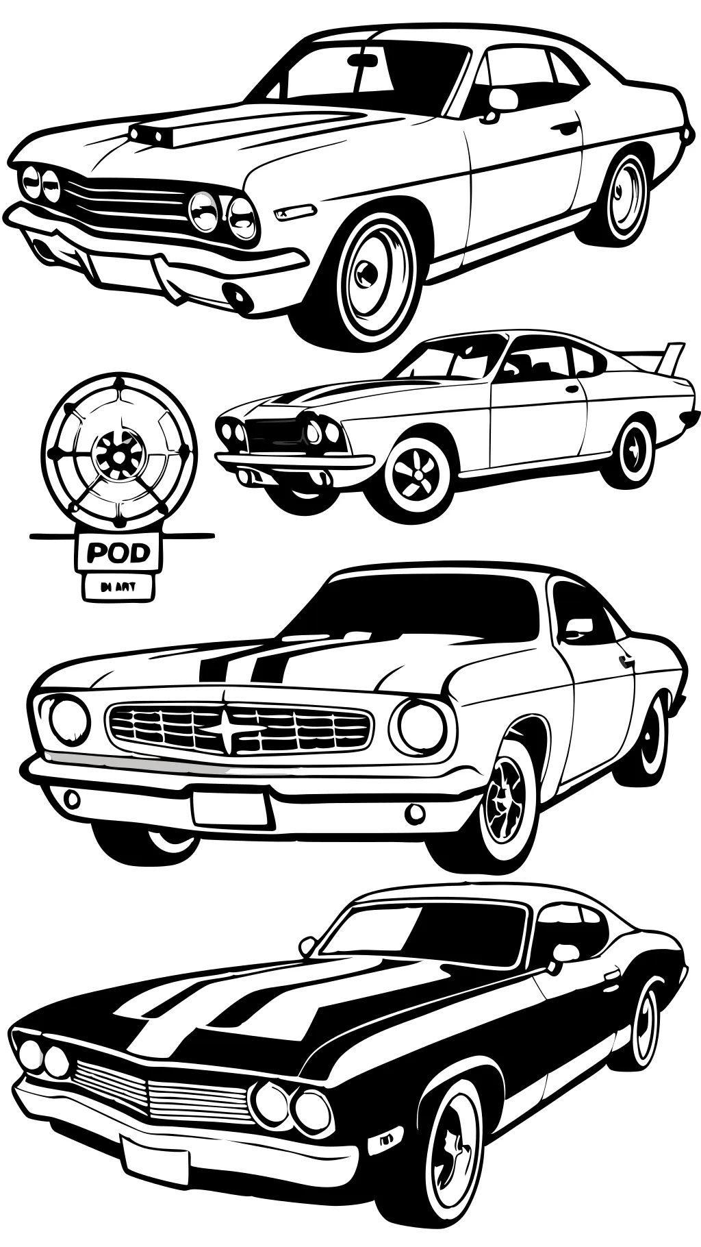 Páginas para colorear de muscle cars mejor 24